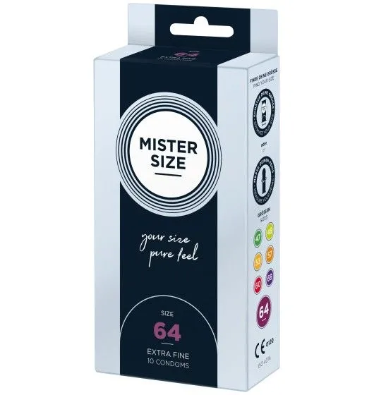Condoms 64 Mm 10 Pieces Mister.Size