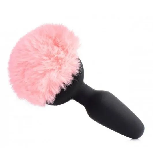 Pink Bunny Tail Vibrating Anal Plug Tailz