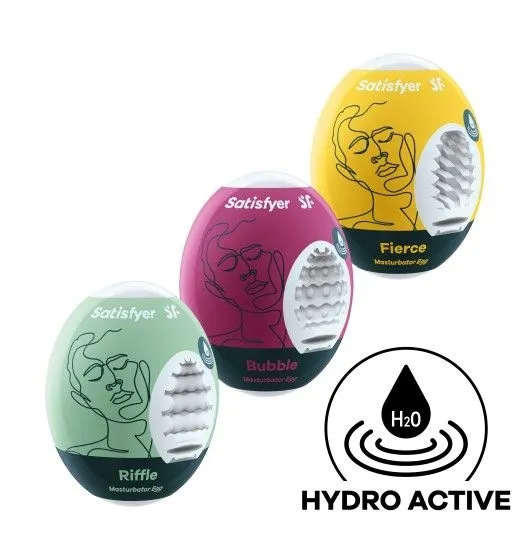Zestaw Do Masturbacji Masturbator Egg Set 3Pcs Satisfyer