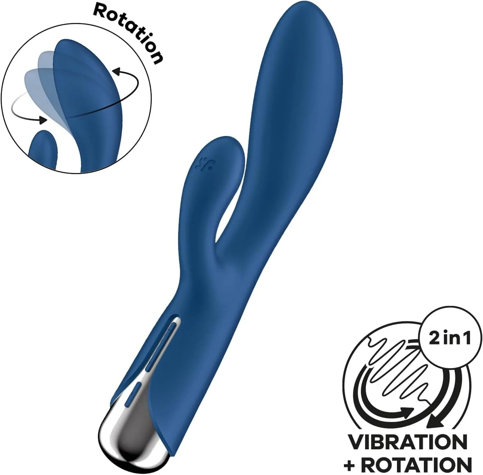 Wibrator króliczek Spinning Rabbit 1 Blue Satisfyer | 100% ORYGINAŁ| DYSKRETNA PRZESYŁKA