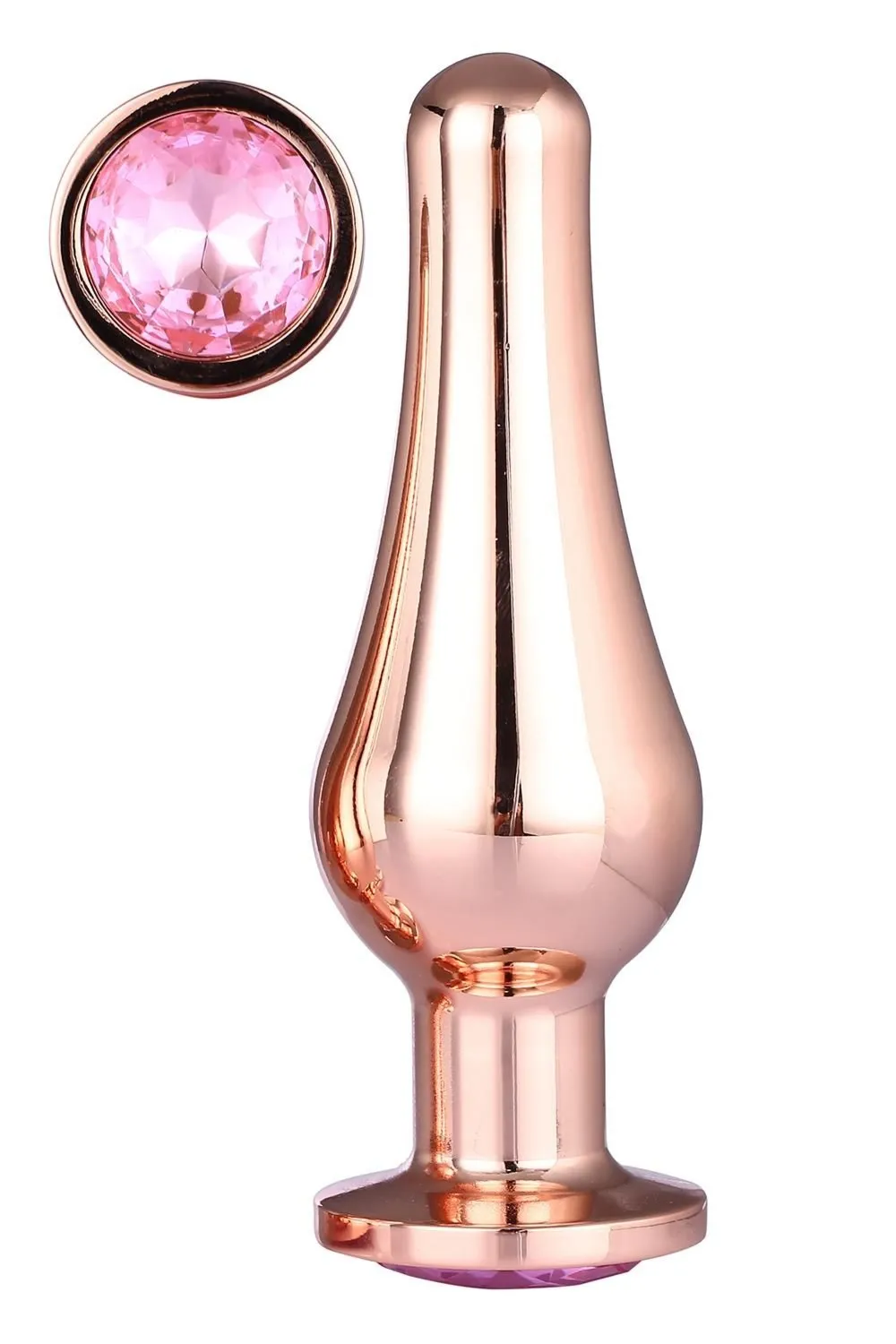 Korek Analny Gleaming Love Rose Gold Pleasure Plug L Dreamtoys