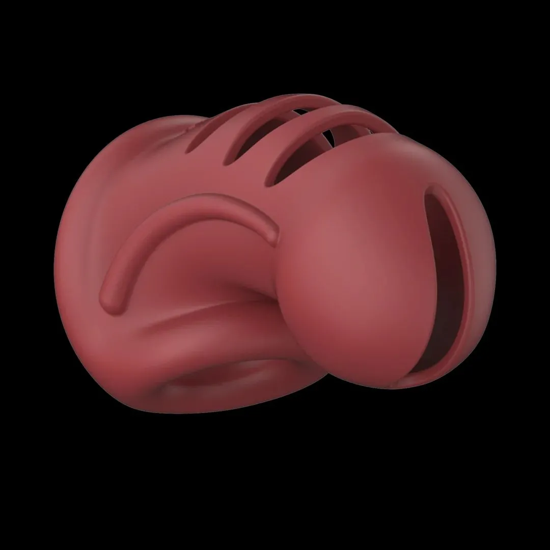 ManCage Model 28 Ultra Soft Silicone Chastity Cage Red