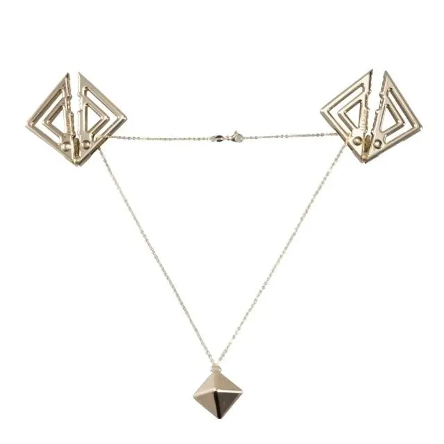 Zaciski Nipple Clamps With Heavy Pendant Gold LOCKINK