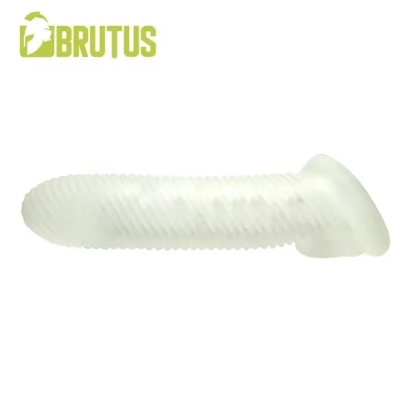 Nakładka na penisa Almighty Ribbed Cock Sheath 18 cm Clear Brutus