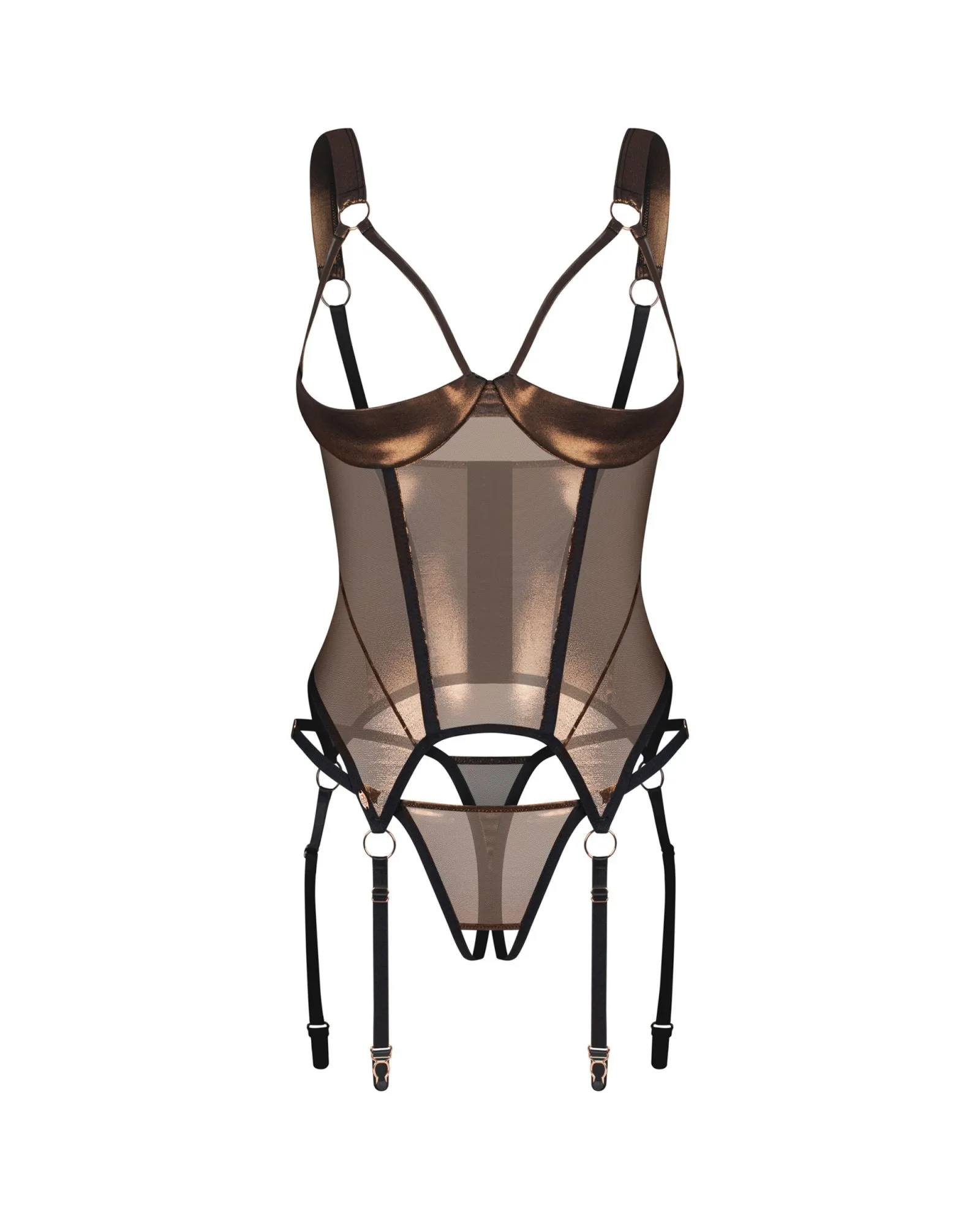 Soranna gorset i stringi otwarte L/XL Obsessive