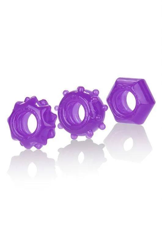 Zestaw 3 Pierścieni na Penisa Fioletowy | 100% ORYGINAŁ| DYSKRETNA PRZESYŁKA