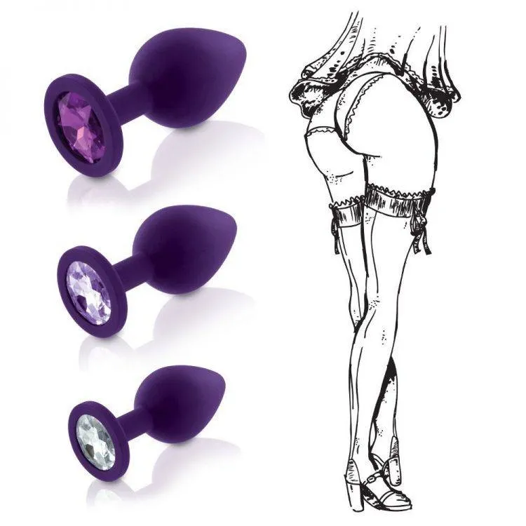 Zestaw 3 Fioletowych Korków Analnych | 100% ORYGINAŁ| DYSKRETNA PRZESYŁKA