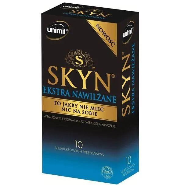 Dodatkowo Nawilżane Prezerwatywy Nielateksowe Skyn Ekstra Nawilżane 10 Szt. Unimil | 100% ORYGINAŁ| DYSKRETNA PRZESYŁKA