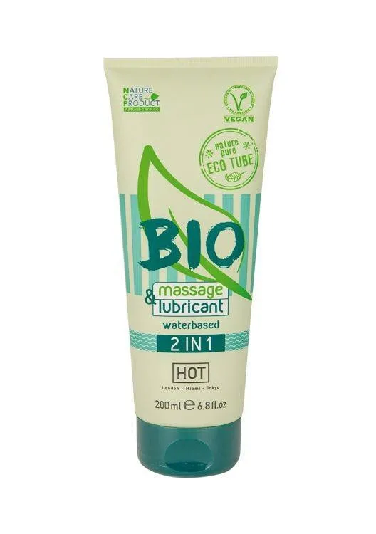 HOT BIO 2w1 Lubrykant i Żel do Masażu Wodny 200 ml | 100% ORYGINAŁ| DYSKRETNA PRZESYŁKA