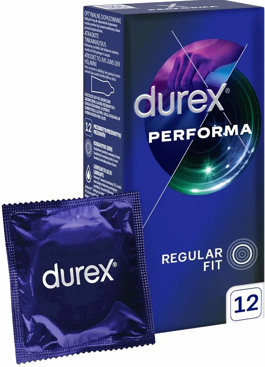 Prezerwatywy Lateksowe Przedłużające Stosunek Performa 12 Szt Durex | 100% ORYGINAŁ| DYSKRETNA PRZESYŁKA