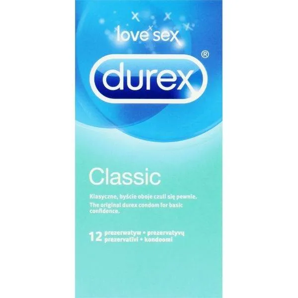 Prezerwatywy Lateksowe Classic 12 Szt Durex | 100% ORYGINAŁ| DYSKRETNA PRZESYŁKA