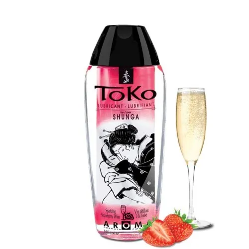 Jadalny Lubrykant O Smaku Szampana Z Truskawkami Toko Aroma Personal Lubricant Sparkling Strawberry Wine 165Ml Shunga | 100% ORYGINAŁ| DYSKRETNA PRZES