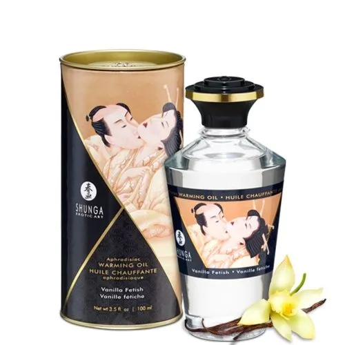 Jadalny Olejek Rozgrzewający Do Miejsc Intymnych O Smaku Waniliowym Aphrodisiac Warming Oil Vanilla Fetish 100Ml Shunga | 100% ORYGINAŁ| DYSKRETNA PRZ