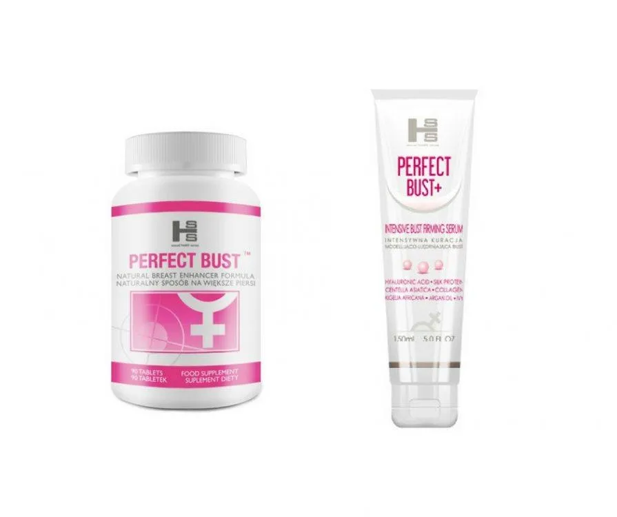 Zestaw na Powiększenie Piersi Perfect Bust 90 caps+ Żel 150ml | 100% ORYGINAŁ| DYSKRETNA PRZESYŁKA