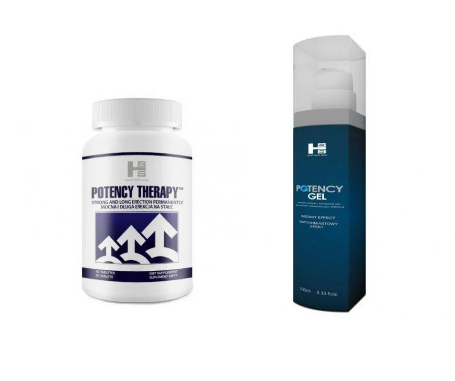Mega Zestaw na Potencję Potency Therapy 60tab. + Potency Gel 100ml | 100% ORYGINAŁ| DYSKRETNA PRZESYŁKA