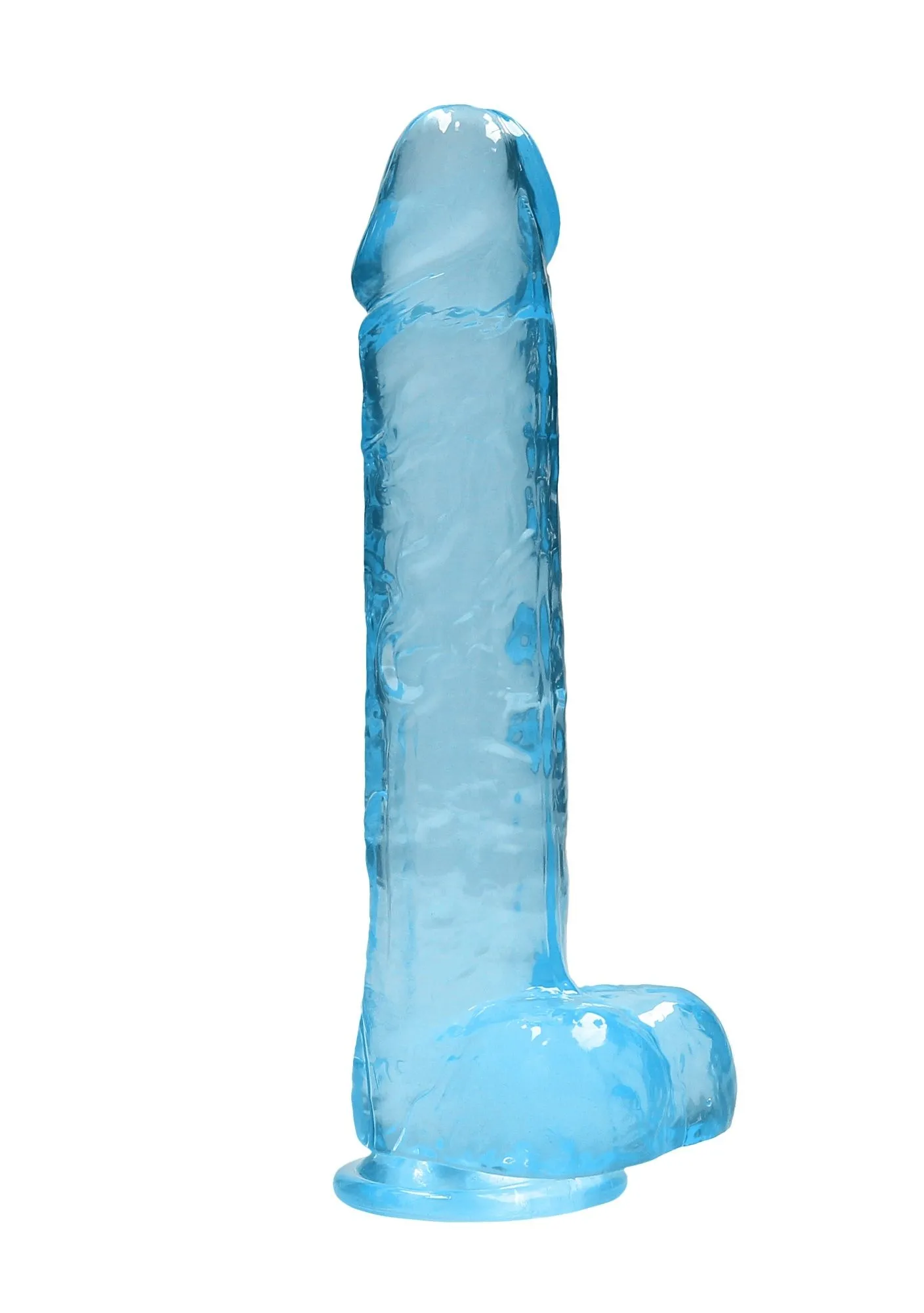Crystal Clear Dildo z Jądrami 25,4 cm Niebieski | 100% ORYGINAŁ| DYSKRETNA PRZESYŁKA