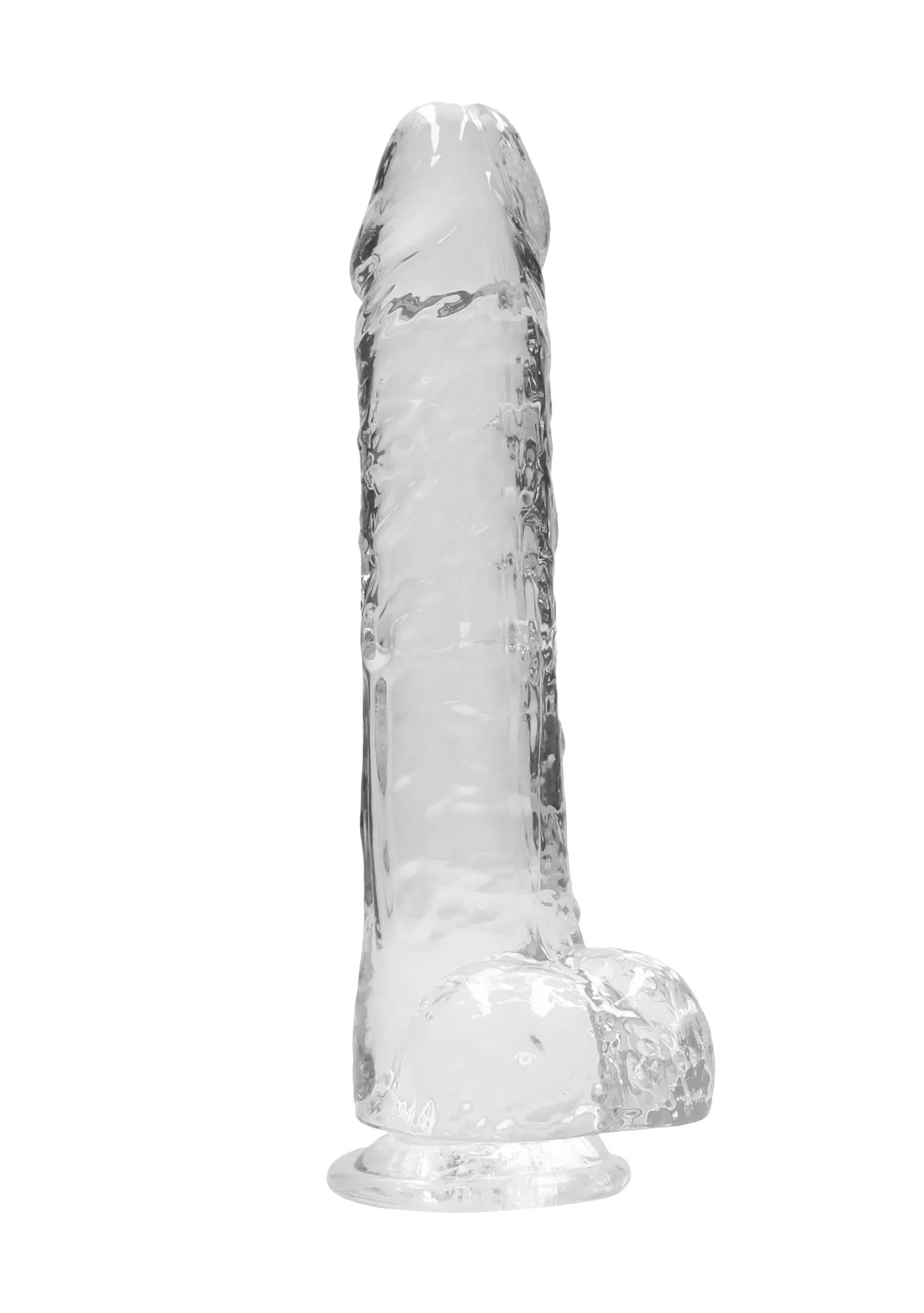 Crystal Clear Dildo z Jądrami 25,4 cm Przeźroczysty | 100% ORYGINAŁ| DYSKRETNA PRZESYŁKA