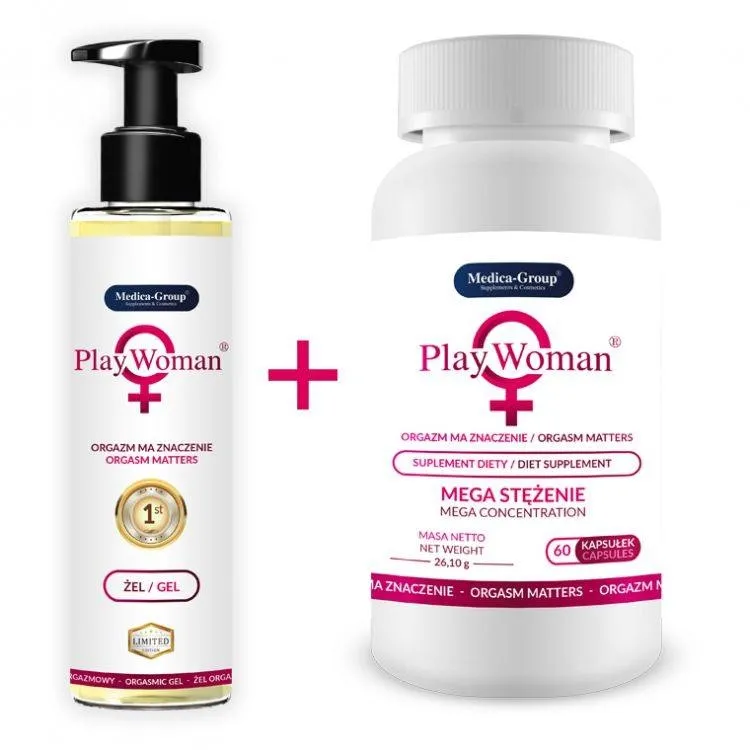 Mega Zestaw dla Kobiet PlayWoman 60 kaps. + PlayWoman Żel 150ml | 100% ORYGINAŁ| DYSKRETNA PRZESYŁKA