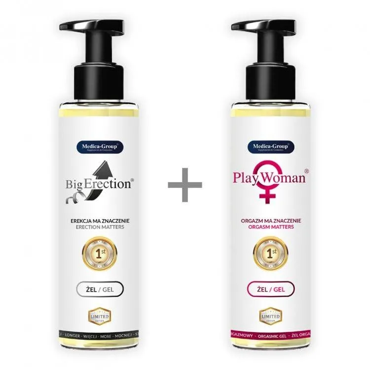 Zestaw dla Dwojga Żel BigErection 150ml + Żel PlayWoman 150ml | 100% ORYGINAŁ| DYSKRETNA PRZESYŁKA