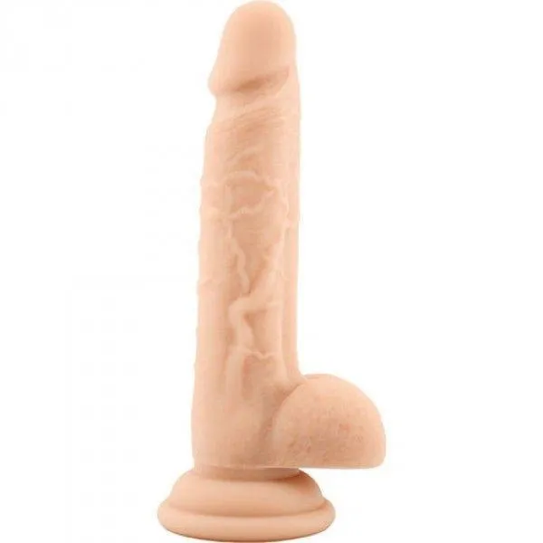 Silikonowe Dildo Real Safe Rod Slim 19cm Cielisty | 100% ORYGINAŁ| DYSKRETNA PRZESYŁKA