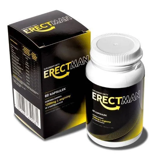 ERECTMAN Silniejsza i Trwalsza Erekcja 60 caps. | 100% ORYGINAŁ| DYSKRETNA PRZESYŁKA