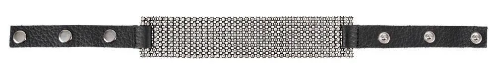 Czarna Obroża z Kryształkami | 100% ORYGINAŁ| DYSKRETNA PRZESYŁKA