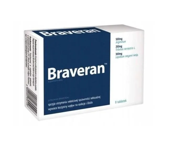 Braveran na Potencję Erekcję Libido 8 tab. | 100% ORYGINAŁ| DYSKRETNA PRZESYŁKA