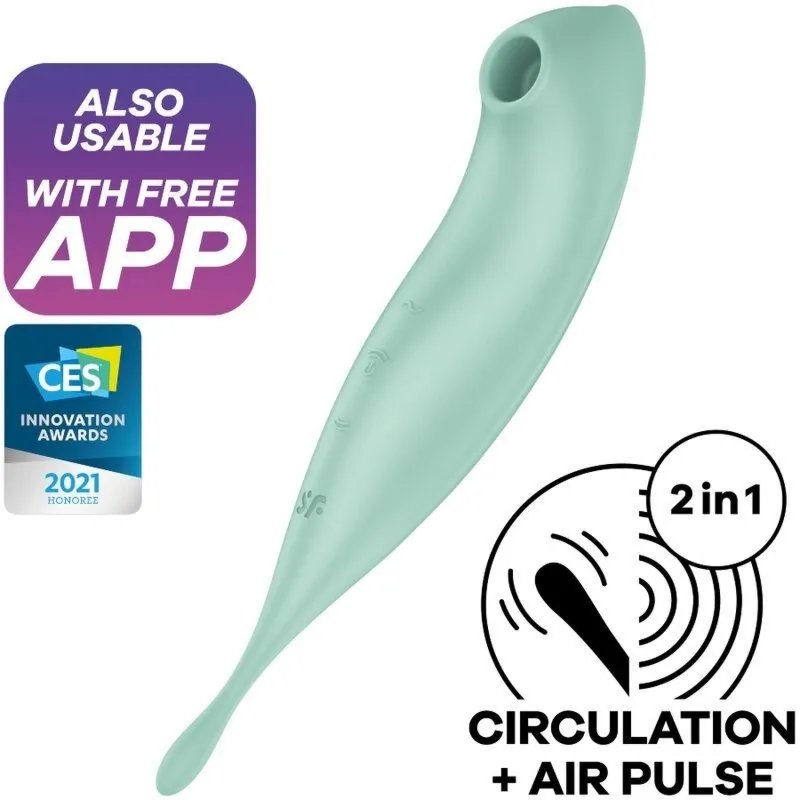 Wibrator wielofunkcyjny Twirling Pro Connect App mint Satisfyer | 100% ORYGINAŁ| DYSKRETNA PRZESYŁKA