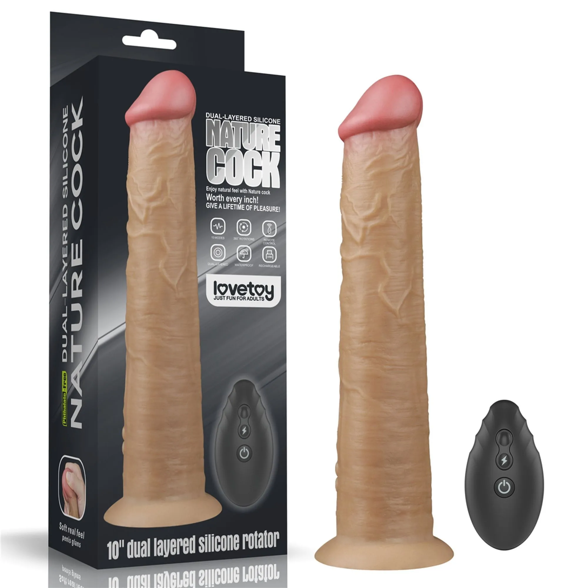 Dildo Dual Layered Platinum Silicone Rotator 25cm | 100% ORYGINAŁ| DYSKRETNA PRZESYŁKA