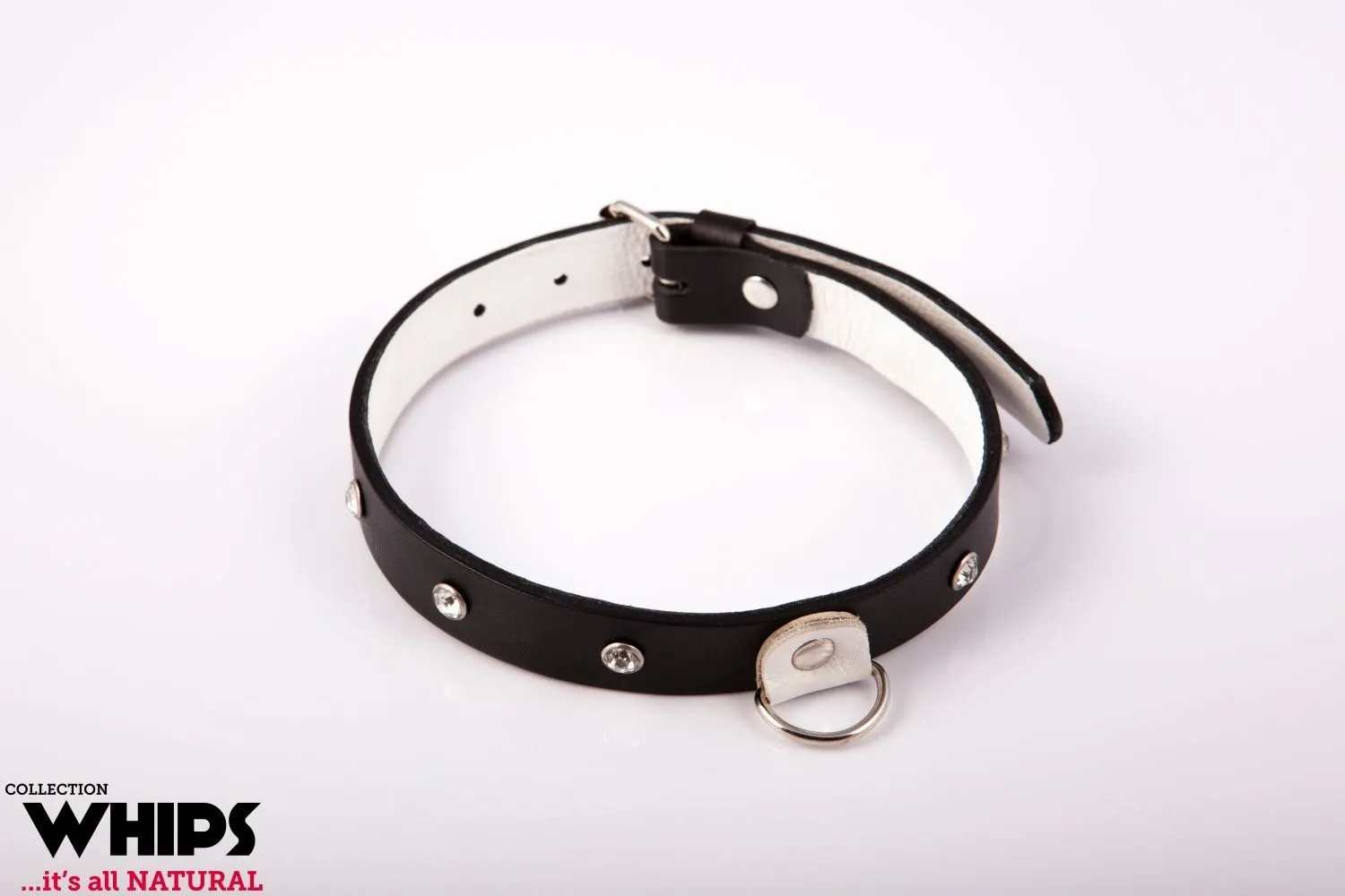 Obroża Damska Wąska Biała | 100% ORYGINAŁ| DYSKRETNA PRZESYŁKA