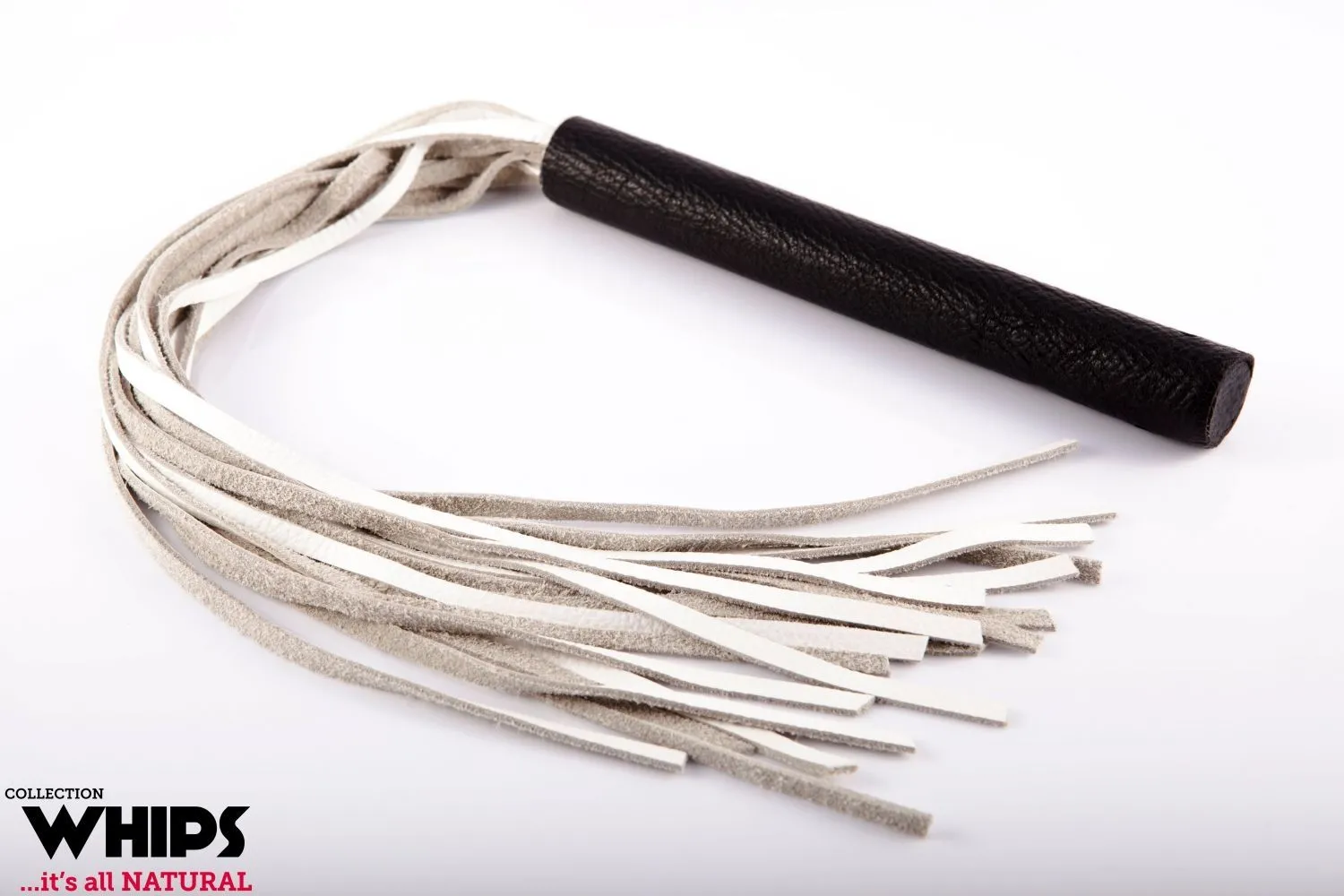 Skórzany Pejcz Duży Biały | 100% ORYGINAŁ| DYSKRETNA PRZESYŁKA