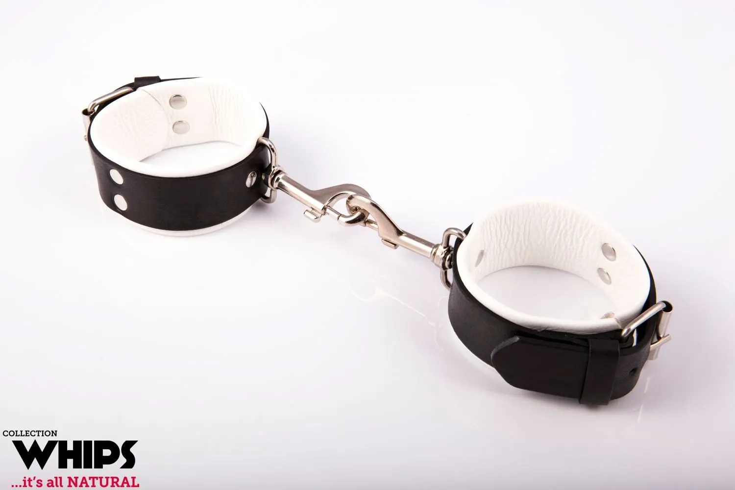 Kajdanki Męskie z Karabińczykami Białe | 100% ORYGINAŁ| DYSKRETNA PRZESYŁKA