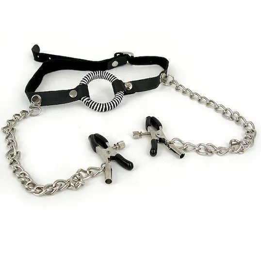 Zaciski Na Sutki Fetish Fantasy Series O-Ring Gag Nipple Clamps Pipedream | 100% ORYGINAŁ| DYSKRETNA PRZESYŁKA