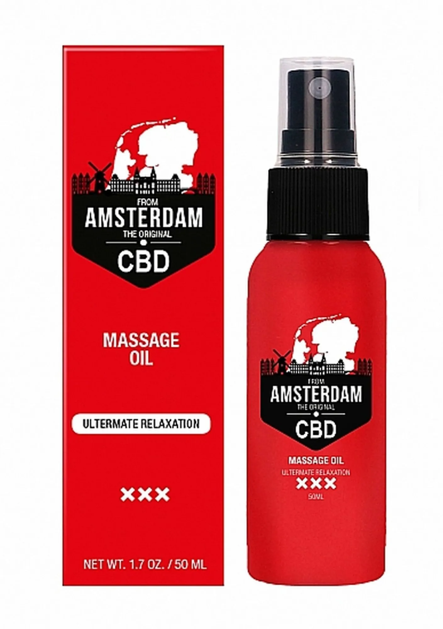 Olejek do Masażu Original CBD from Amsterdam - Massage Oil - 50 ml | 100% ORYGINAŁ| DYSKRETNA PRZESYŁKA