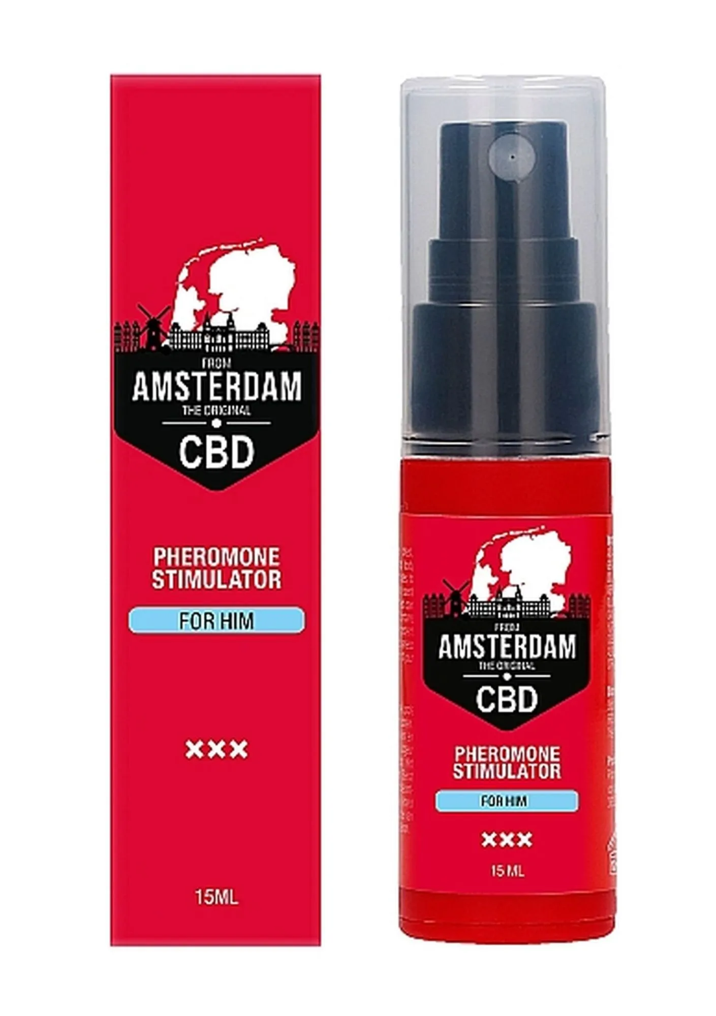 Feromony dla Niego Original CBD Amsterdam - Pheromone Stimulator For Him - 15ml | 100% ORYGINAŁ| DYSKRETNA PRZESYŁKA