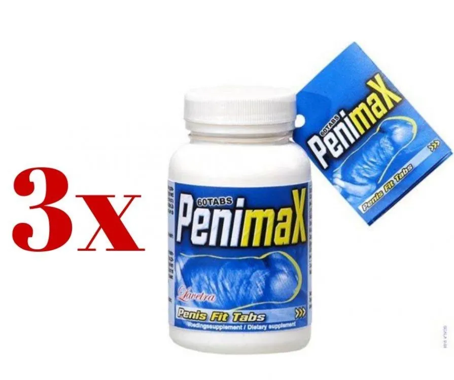 MEGA ZESTAW 2+1 PeniMax Powiększenie Penisa Rewelacyjne Tabletki 180 tab. | 100% ORYGINAŁ| DYSKRETNA PRZESYŁKA