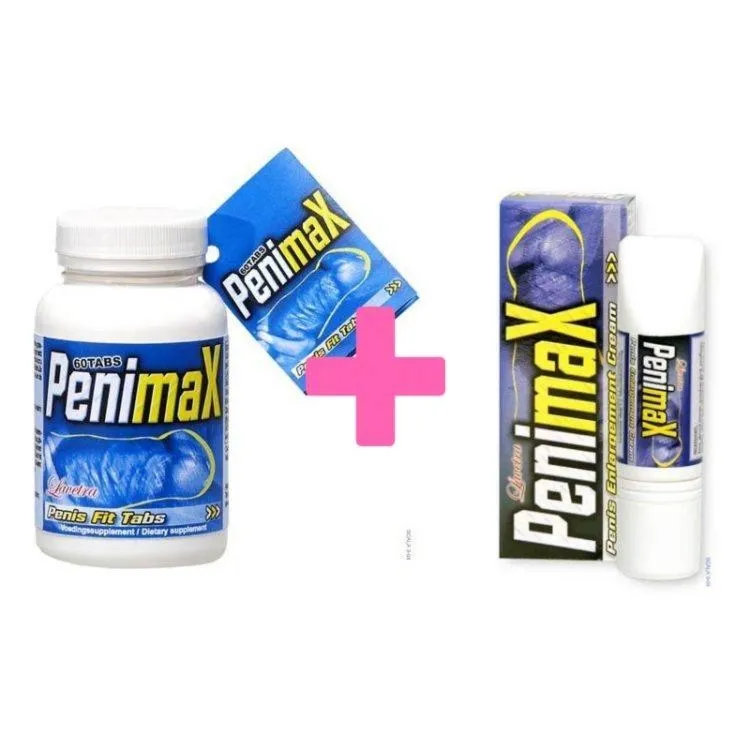 Mega Zestaw dla Mężczyzn PeniMax 60 kaps. + PeniMax Krem 50ml | 100% ORYGINAŁ| DYSKRETNA PRZESYŁKA