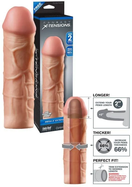 Fx Mega 2" Extension Flesh | 100% ORYGINAŁ| DYSKRETNA PRZESYŁKA