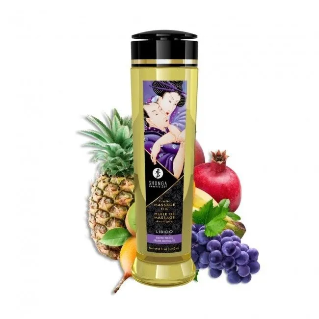 Olejek Do Masażu Erotic Massage Oil Libido / Exotic Fruits 240 Ml Shunga | 100% ORYGINAŁ| DYSKRETNA PRZESYŁKA