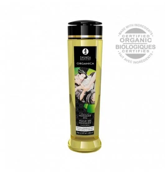 Organiczny Olejek Do Masażu Natural Massage Oil Organica Aroma Free 240 Ml Shunga | 100% ORYGINAŁ| DYSKRETNA PRZESYŁKA