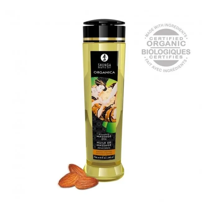 Organiczny Olejek Do Masażu Natural Massage Oil Organica Almond Sweetness 240Ml Shunga | 100% ORYGINAŁ| DYSKRETNA PRZESYŁKA