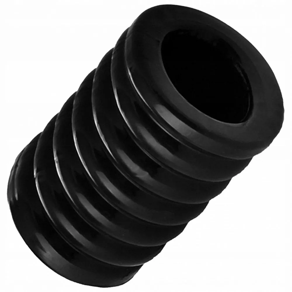 Nasadka Uciskowa na Penisa Prążkowana Czarny | 100% ORYGINAŁ| DYSKRETNA PRZESYŁKA