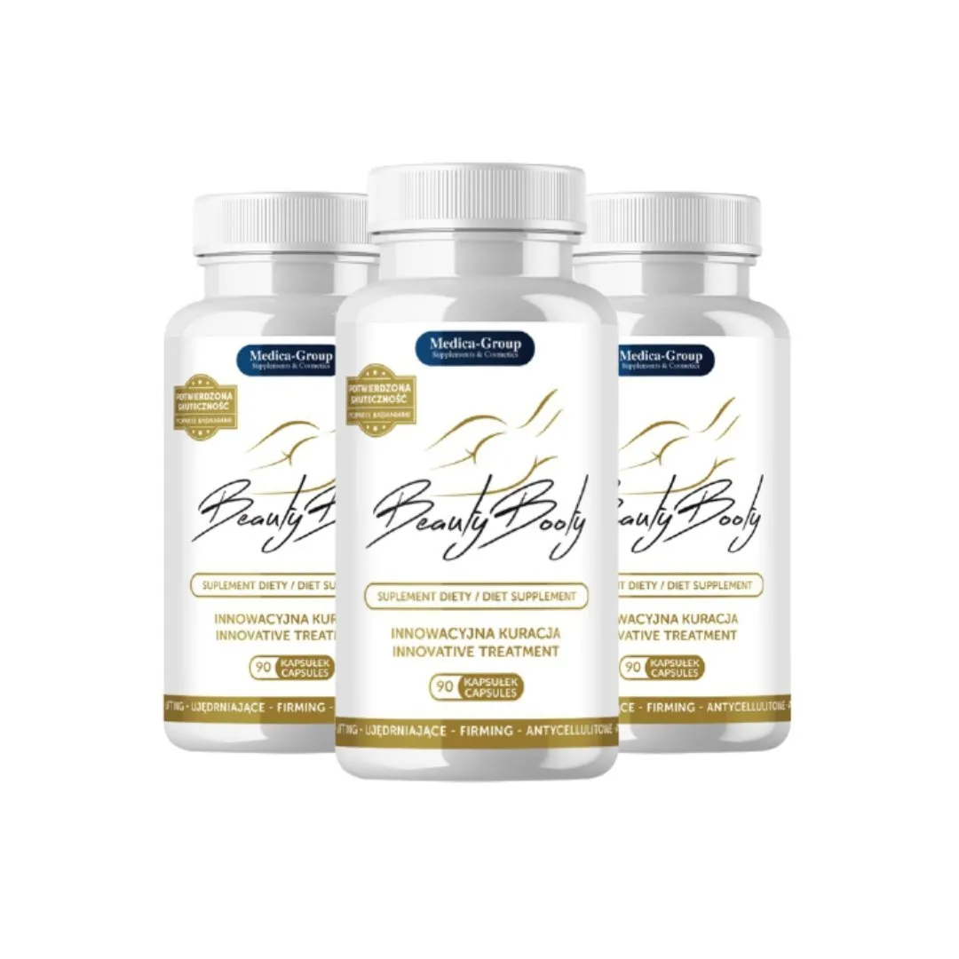 MEGA ZESTAW Beauty Booty Medica Group Kapsułki na Jędrne Pośladki (180szt.) - tabletki na cellulit | 100% ORYGINAŁ| DYSKRETNA PRZESYŁKA