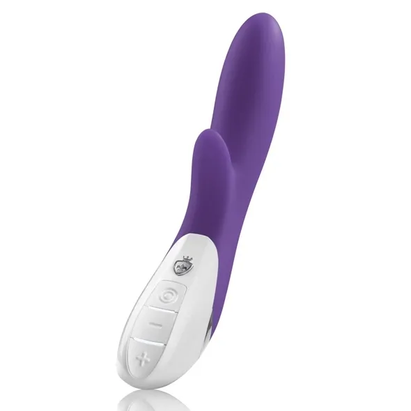 SexShop - Wibrator ze stymulatorem łechtaczki - Mystim Danny Divido Vibrator fioletowy - online
