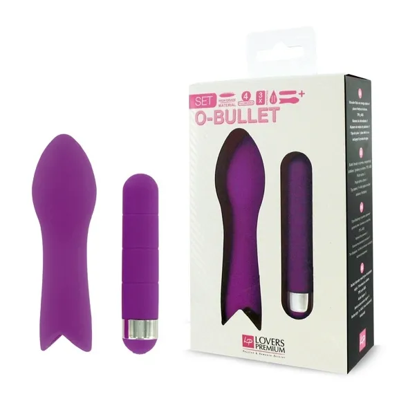 SexShop - Wibrator podręczny - LoversPremium O-Bullet with Sleeve fioletowy - online