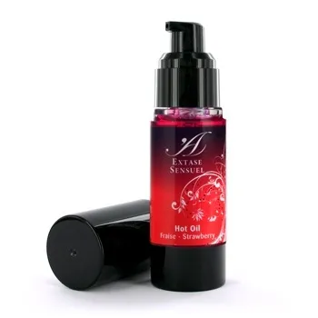 SexShop - Podniecający i rozpalający olejek Hot Oil Strawberry - online