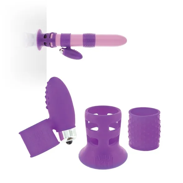 SexShop - ViboKit - Zestaw akcesori do wibratorów Lelo, FeelzToys, FunFactory, fioletowy - online