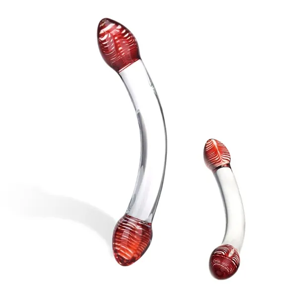 SexShop - Dildo szklane - Glas Red Head Double Glass - online