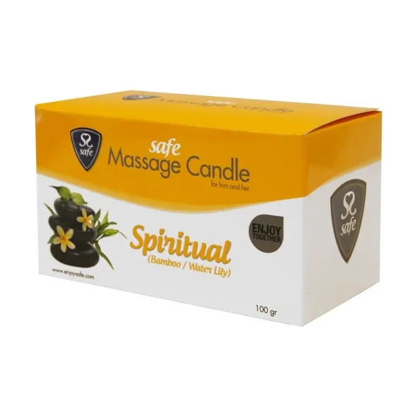 SexShop - Świeca do masażu - Safe Massage Candle Spiritual Bamboo & Waterlily bambus i lila wodna - online