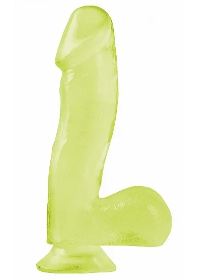 SexShop - Dildo realistyczne z przyssawką - PIPEDREAM Basix Rubber Works 6.5" Dong with Suction Cup - Zielony - online